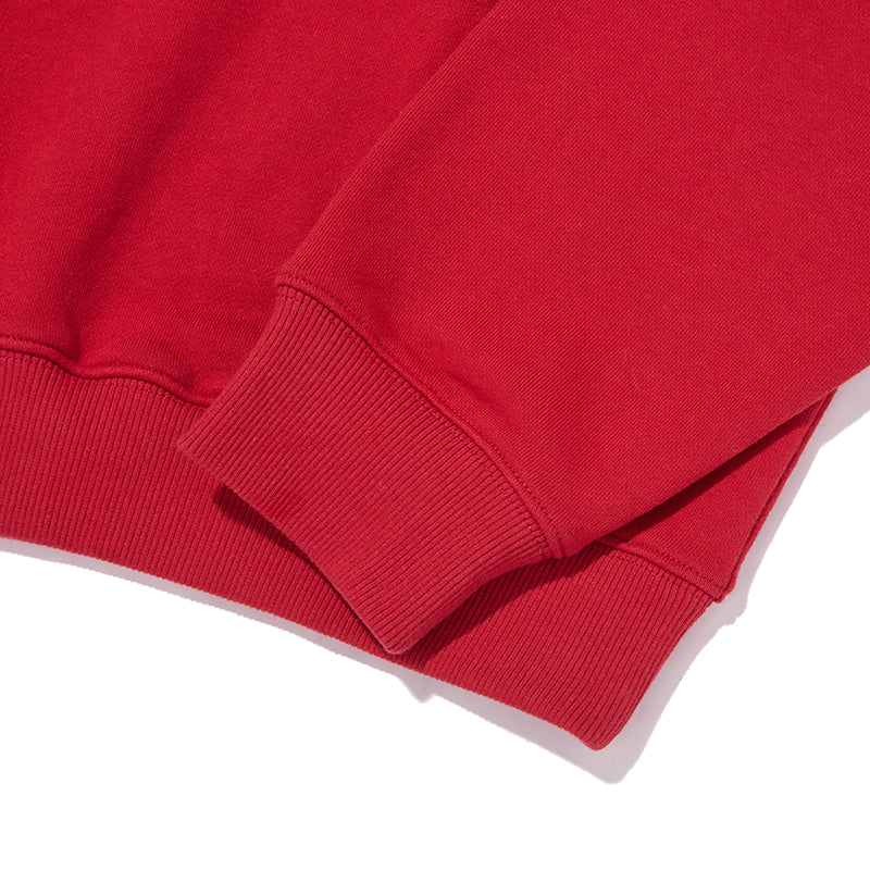 リボンアップリケルーズフィットフーディ【レッド】