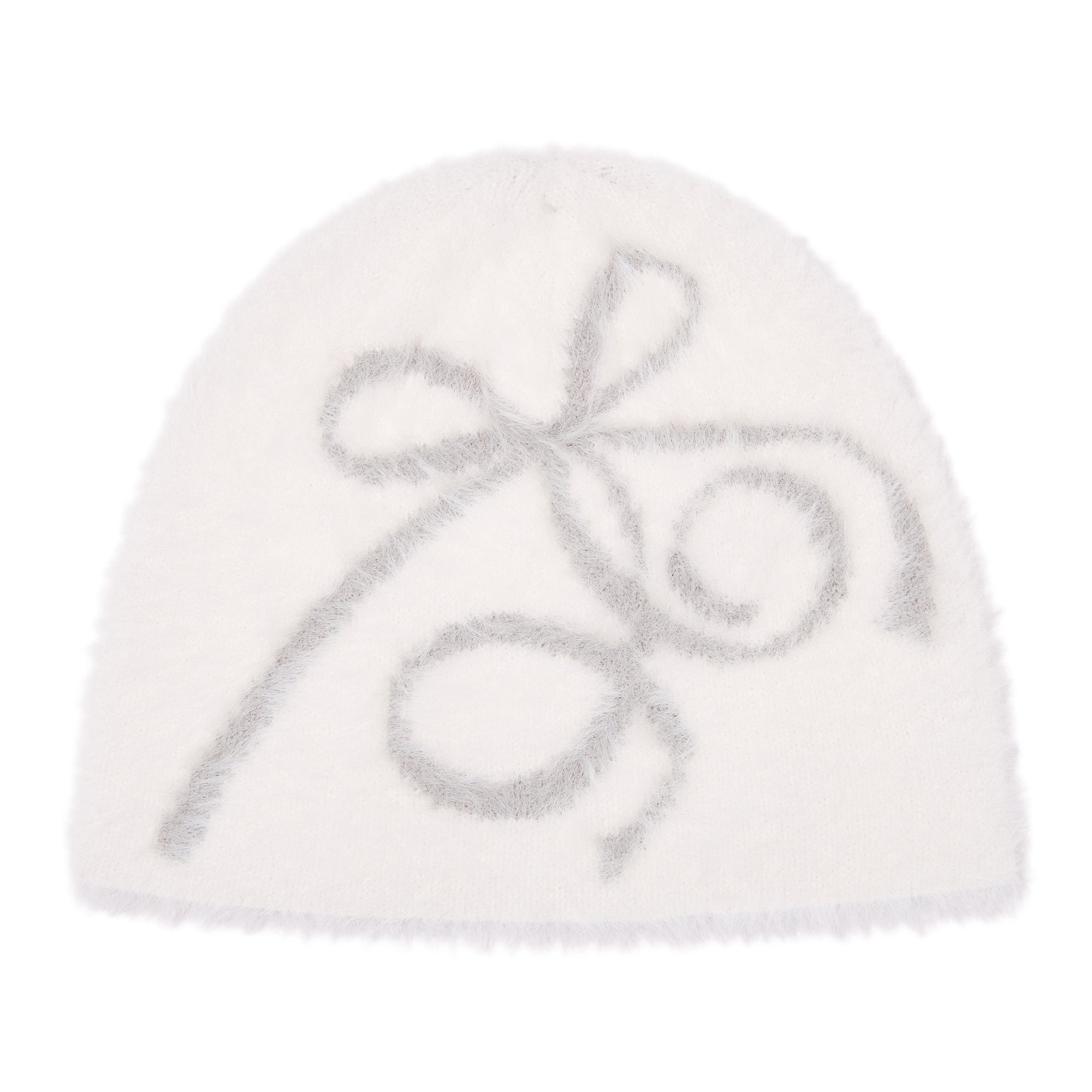 リボンチェリーモヘアビーニー【ホワイト】