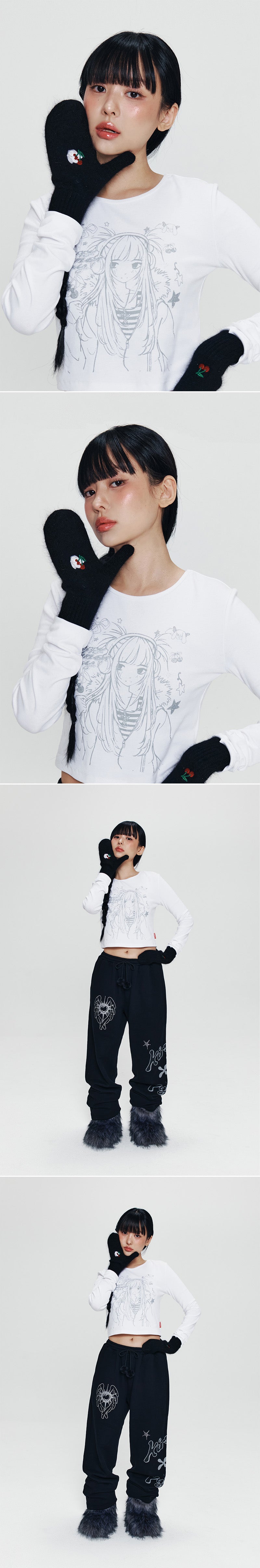 新品未使用YURI PARK カシミヤ手袋 アイボリー・ネイビー ボーダーミトン 新品未使用YURI PARK カシミヤ手袋 アイボリー・ネイビー ボーダーミトン