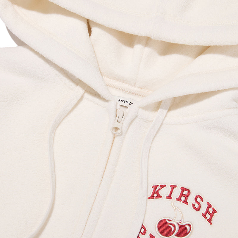 アーチチェリーテリークロップジップアップフーディ【アイボリー】