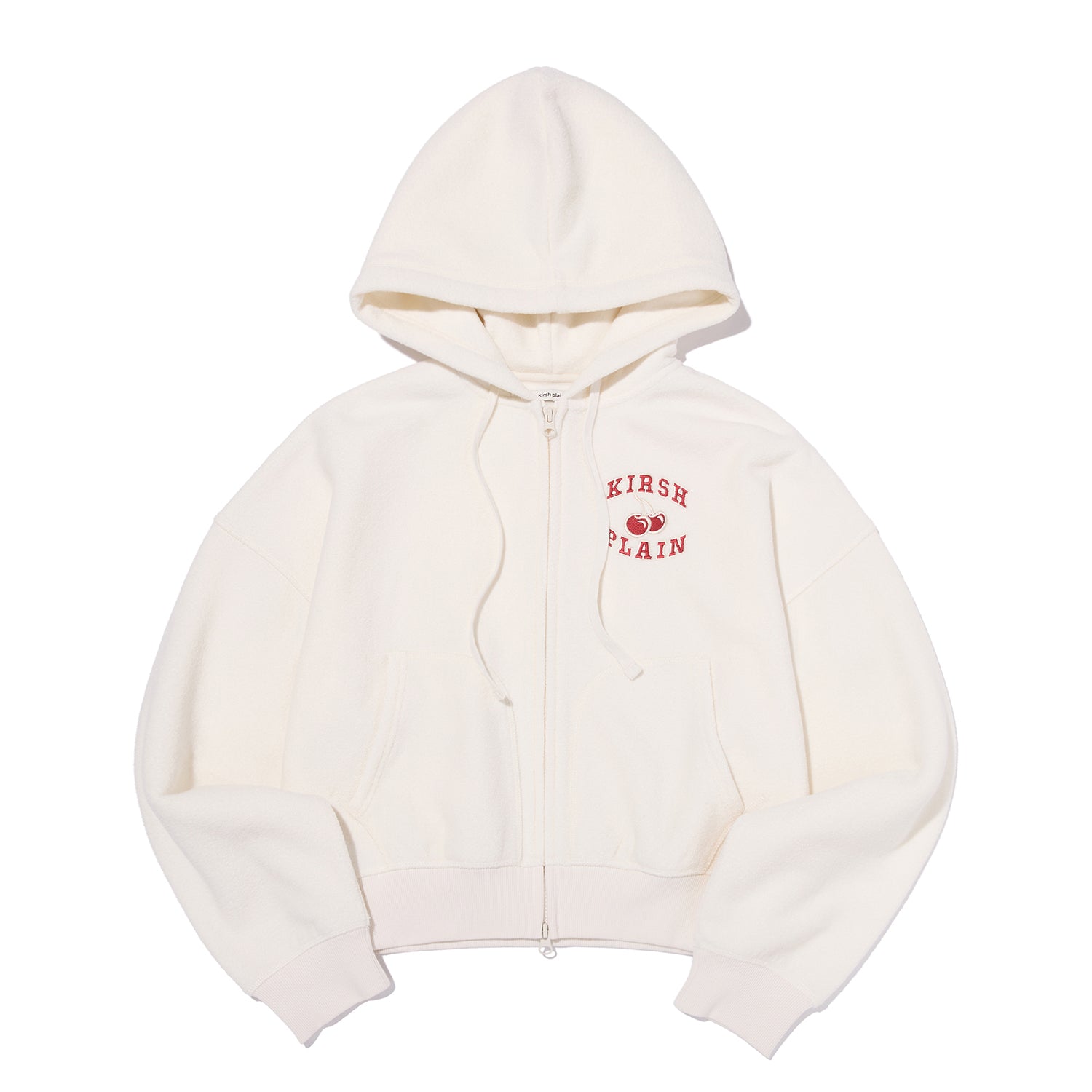 アーチチェリーテリークロップジップアップフーディ【アイボリー】