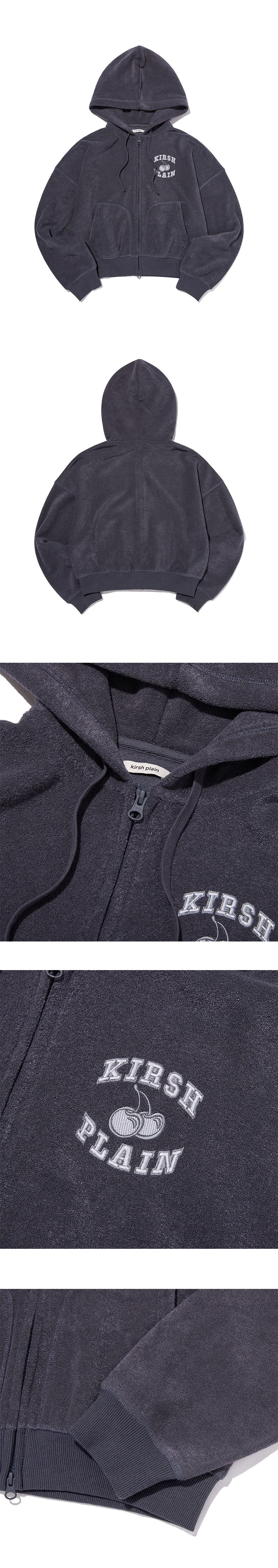 アーチチェリーテリークロップジップアップフーディ【ピンク】