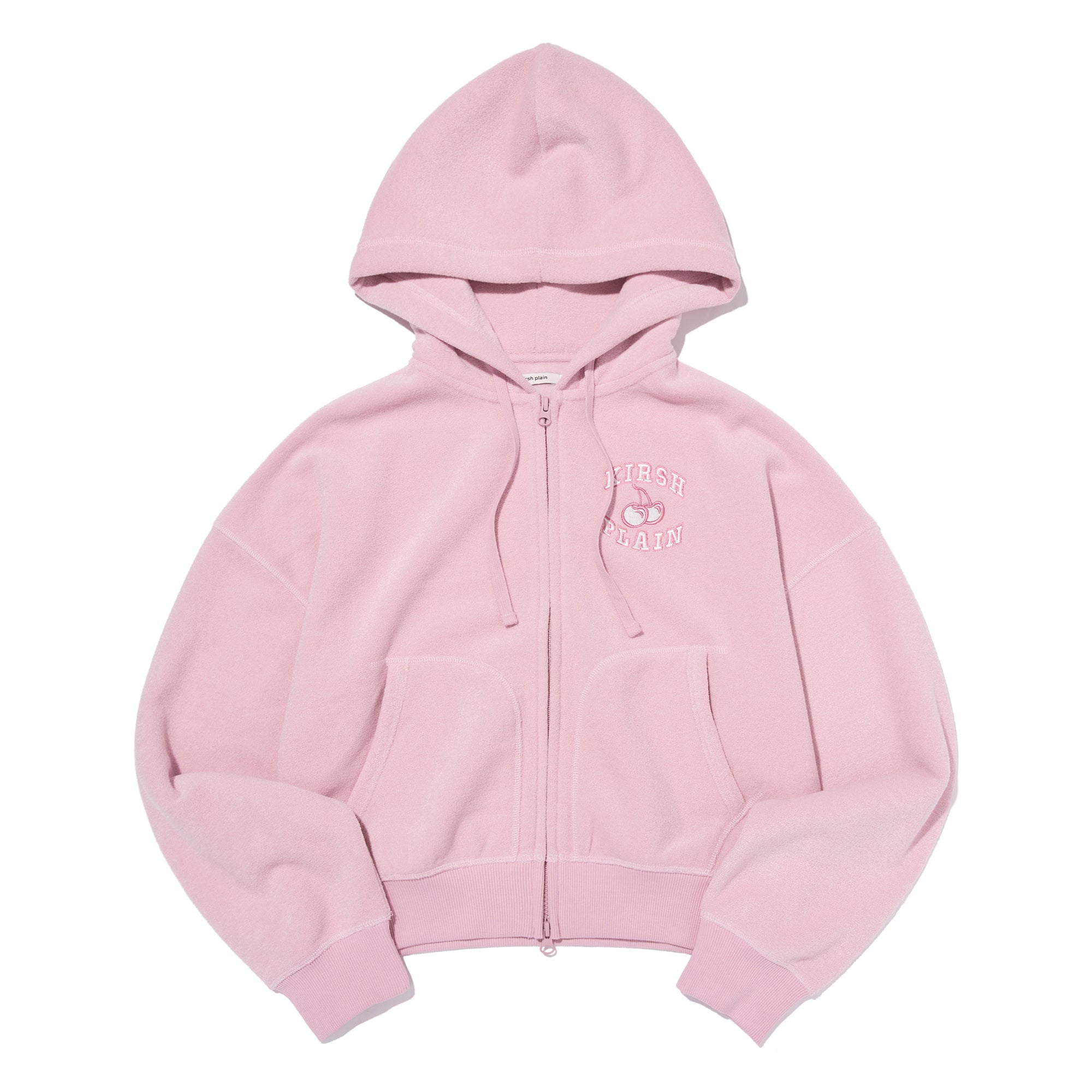 アーチチェリーテリークロップジップアップフーディ【ピンク】