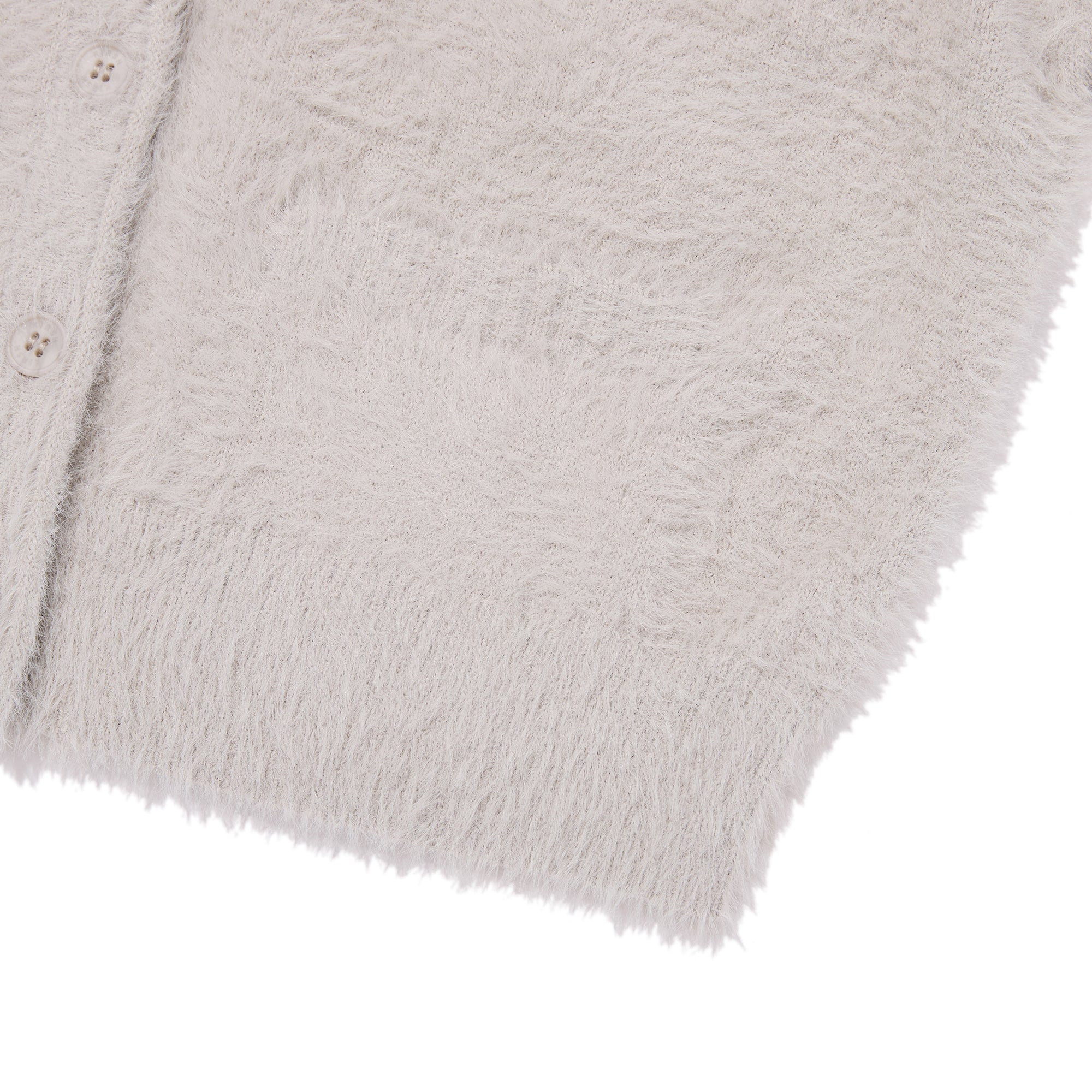 リボンチェリールーズフィットヘアリーカーディガン【アイボリー】