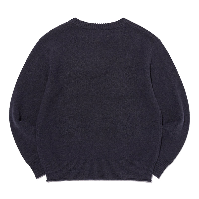 リボンチェリールーズフィットヘアリープルオーバー【ネイビー】