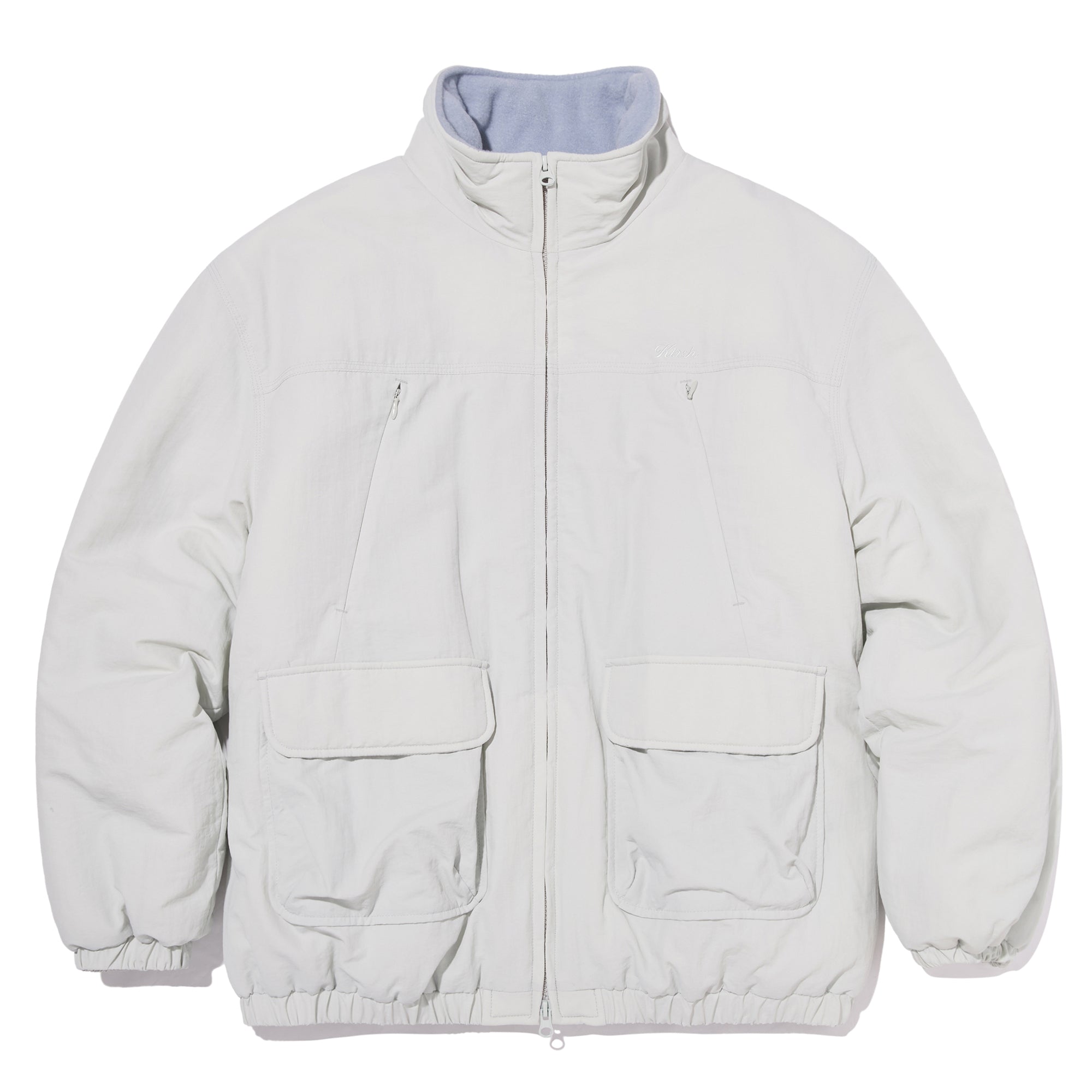 ポケットポイントルーズフィットパディングジャケット【ライトブルー】