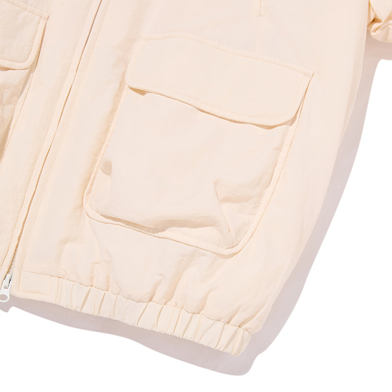 ポケットポイントルーズフィットパディングジャケット【ライトブルー】