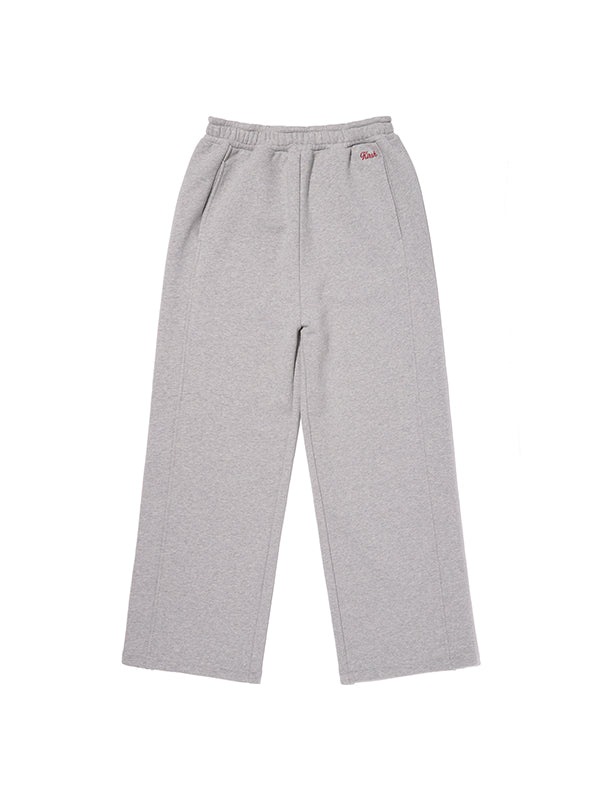 チェリーグラフィックルーズフィットスウェットパンツ【メランジグレー】