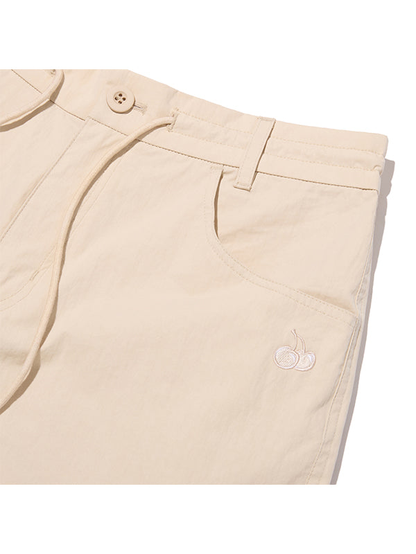 プレーンナイロンカーゴパンツ【ブラック】