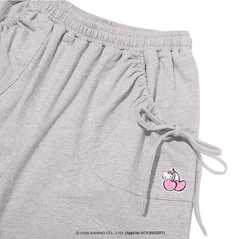 KIRSH X CHARMMYKITTY ルーズフィットハーフスウェットパンツ【ピンク】