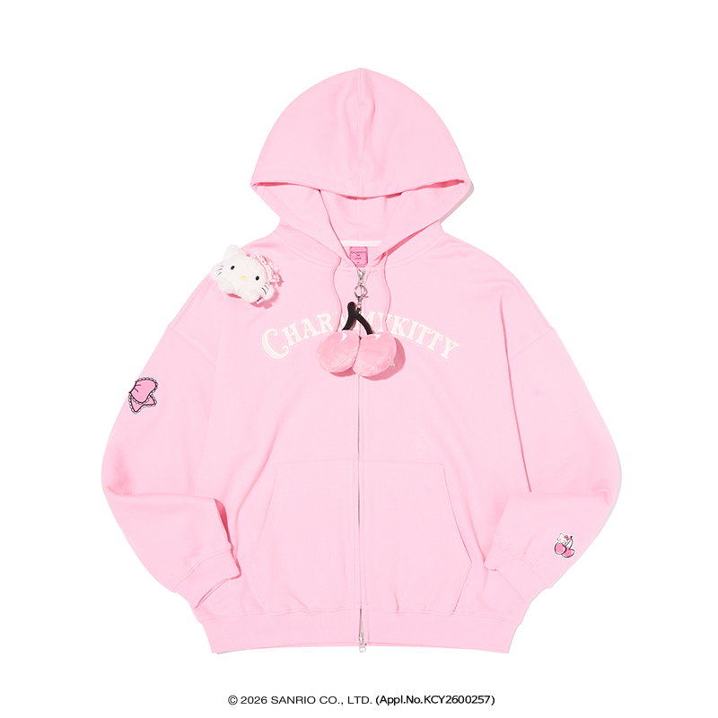 KIRSH X CHARMMYKITTY ドールチャームフーデッドジップアップ【ピンク】