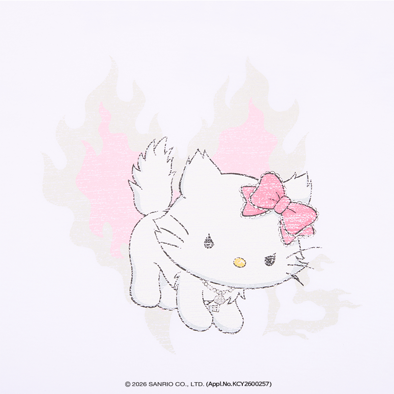 KIRSH X CHARMMYKITTY グラフィックルーズフィットロングスリーブ【ブラック】