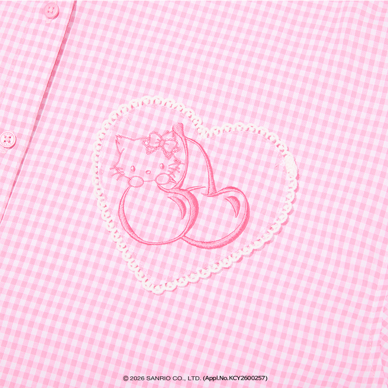 KIRSH X CHARMMYKITTY ルーズフィットサマーシャツ【ピンク】