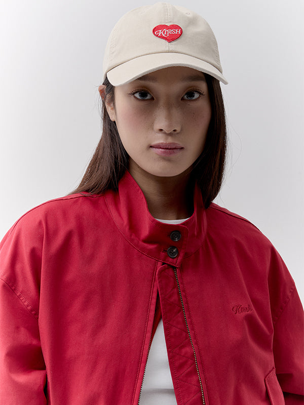 ハートパッチボールキャップ【ベージュ】