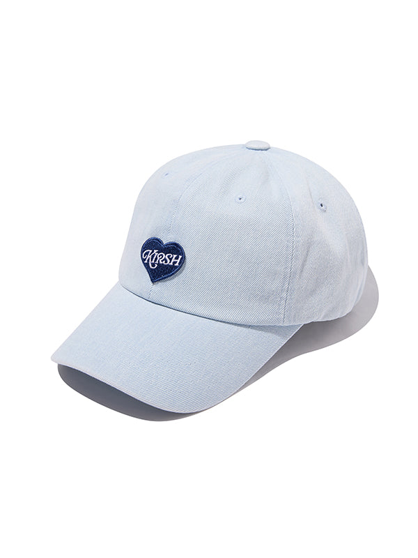 ハートパッチボールキャップ【インディゴブルー】