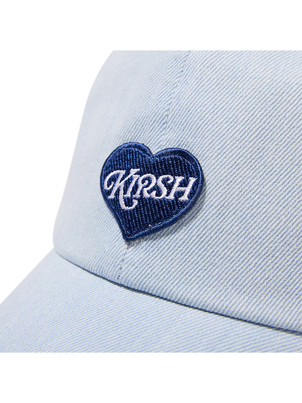 ハートパッチボールキャップ【インディゴブルー】