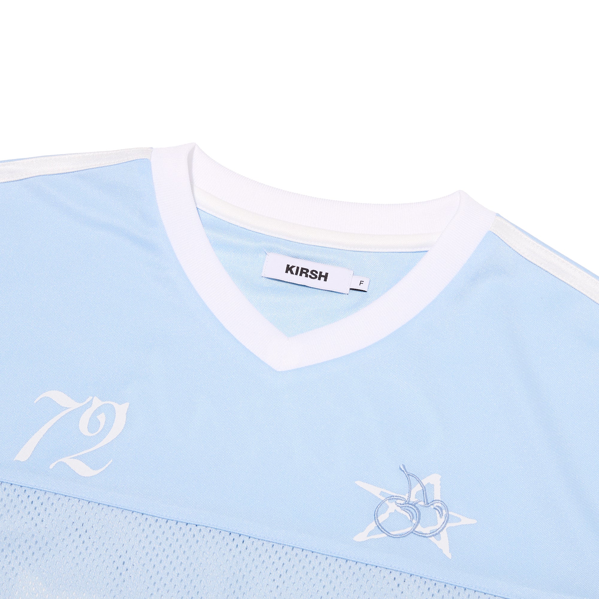 オールオーバープリントルーズフィットメッシュTシャツ【ブルー】