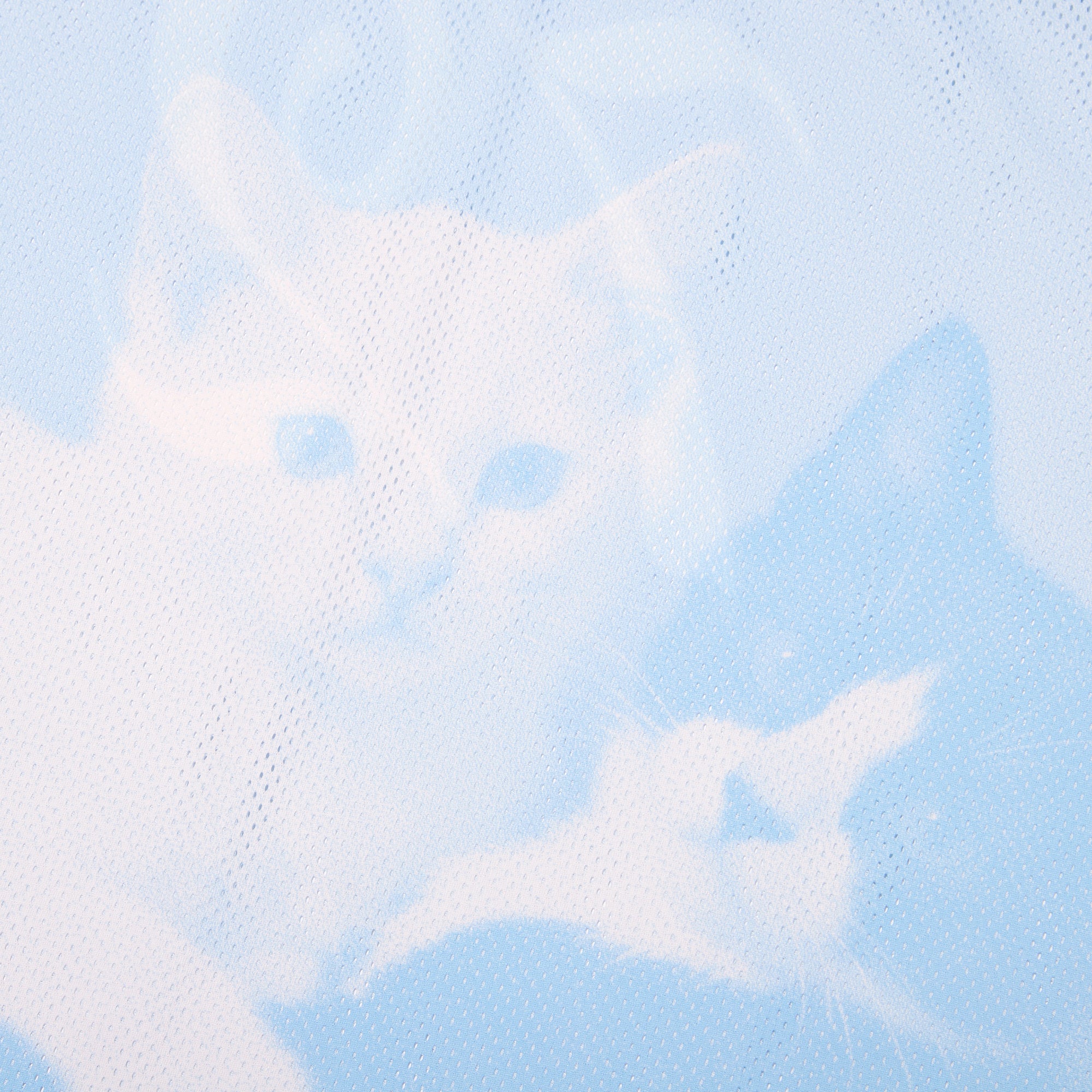 オールオーバープリントルーズフィットメッシュTシャツ【ブルー】