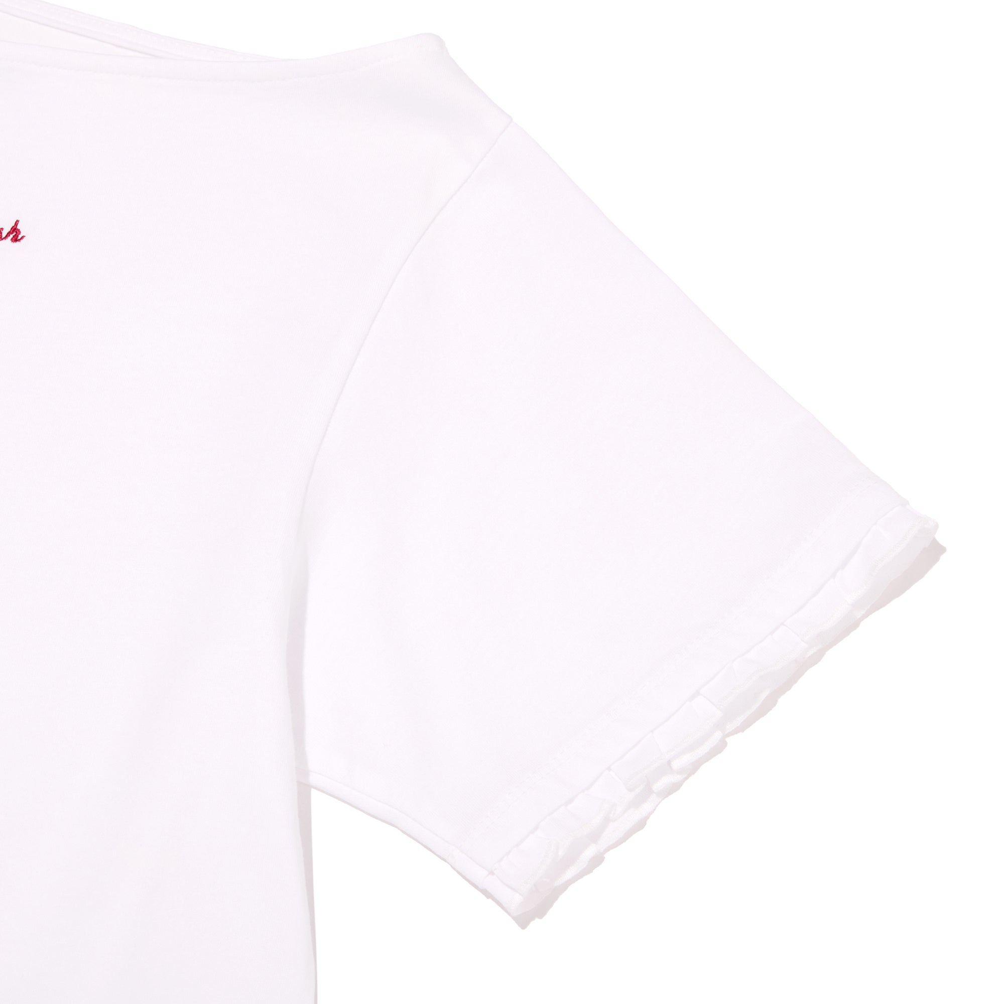 ハーフ オフショルダーウエスト ストリングTシャツ【チャコール】