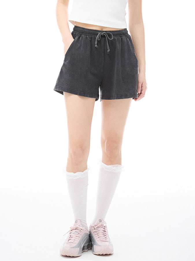 ワーディングピグメントスウェットショーツ【ブラック】