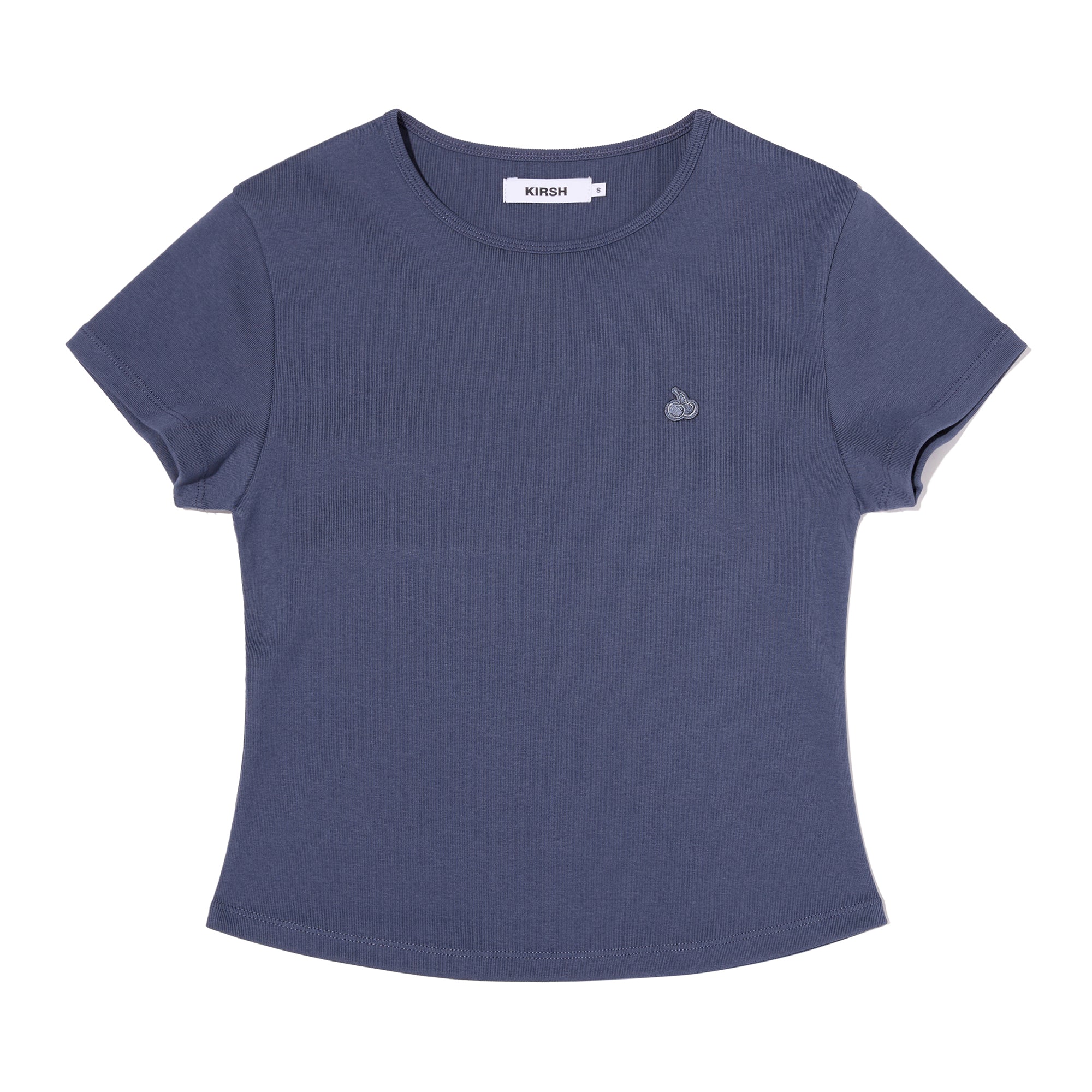 プレーンスリムフィットTシャツ【メランジグレー】