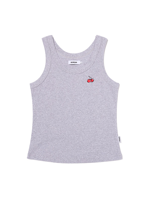 スモールチェリースリムフィットスリーブレス【メランジグレー】