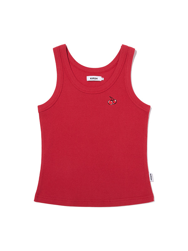 スモールチェリースリムフィットスリーブレス【レッド】