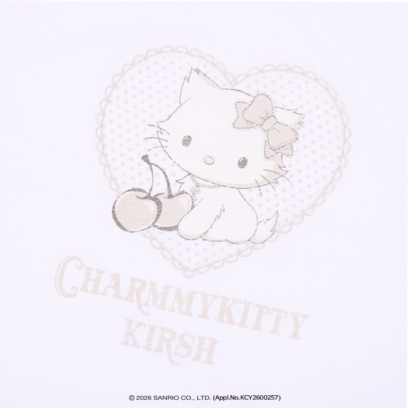 KIRSH X CHARMMYKITTY ピグメントセミクロップTシャツ【チャコール】