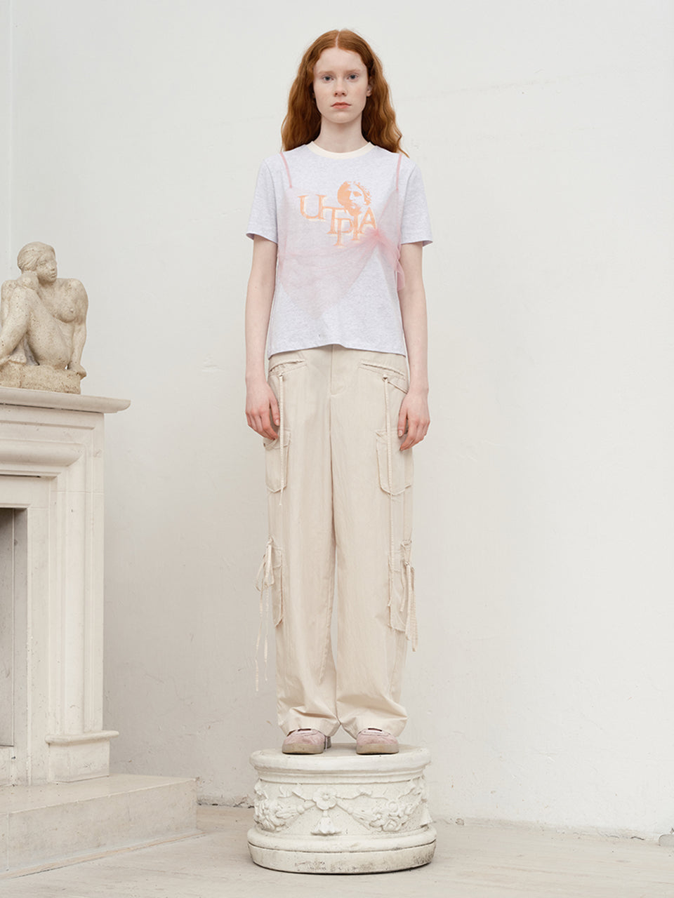 コレクショングラフィックTシャツ【メランジグレー】