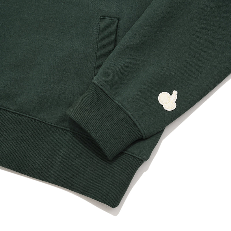 CHERRY ARCH CROP HALF ZIP UP【DARK KHAKI】