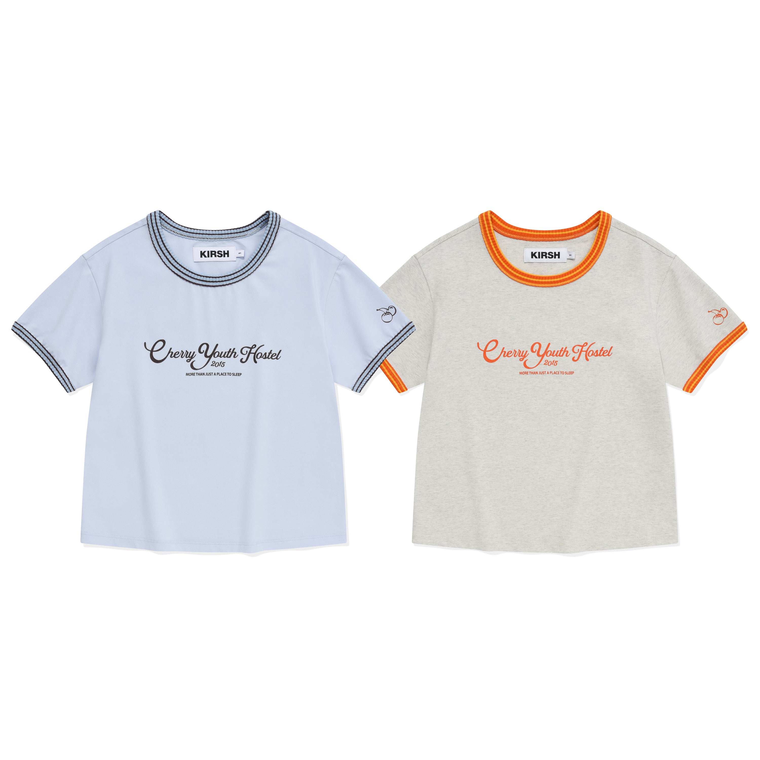 カラーコンビネーション クロップTシャツ【オートミール】