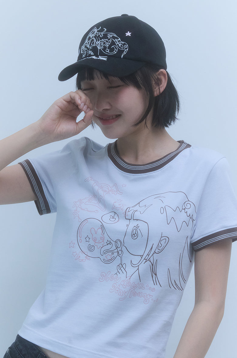 ニットキャップ・ビーニー [KIRSH] KIRSH X SUNONEBIRD EMBROIDERY BALL CAP KIRSH X SUNONEBIRD エンブロイダリー ボールキャップ【スカイ】