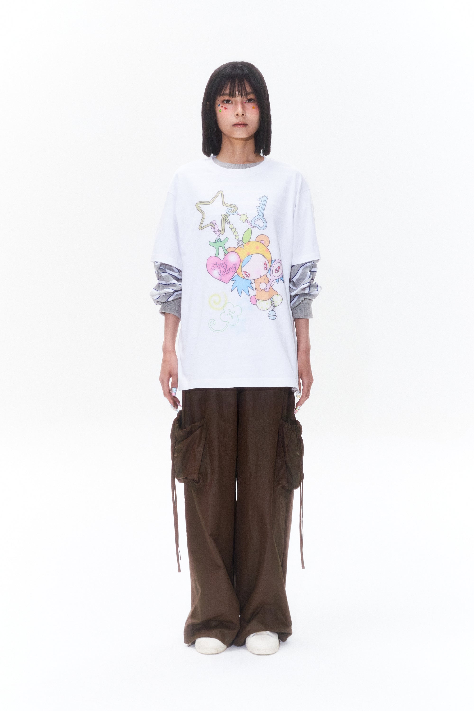 KIRSH X SUNONEBIRD グラフィックルーズフィットTシャツ