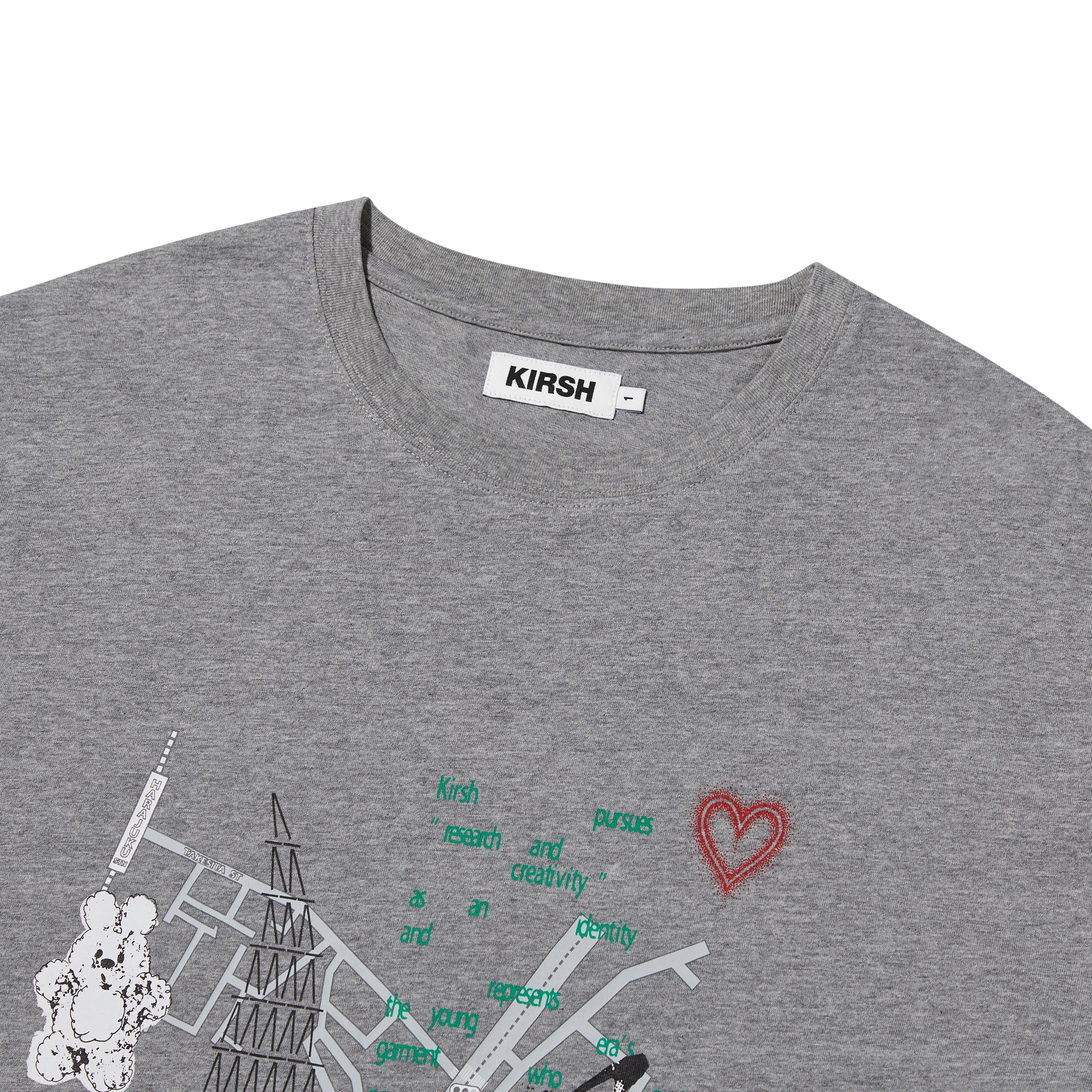 【日本限定】KIRSH X TOKYO シティアートワークTシャツ【メランジグレー】