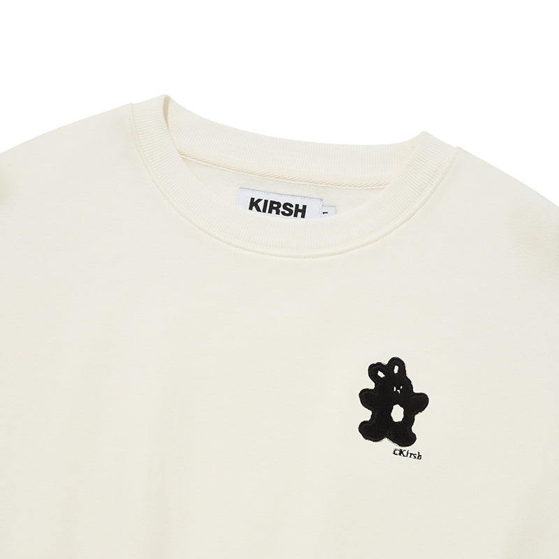 WITTY BUNNY WAPPEN CROP SWEATSHIRT【IVORY】