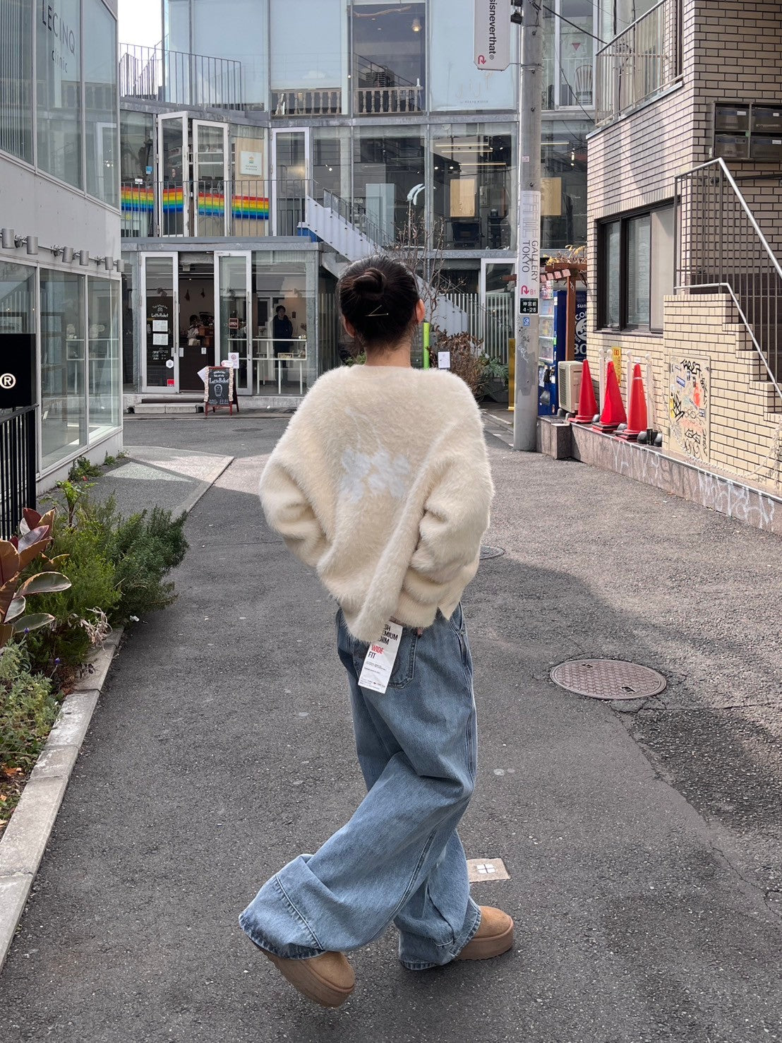 クローバーチェリー モヘアルーズフィットカーディガン