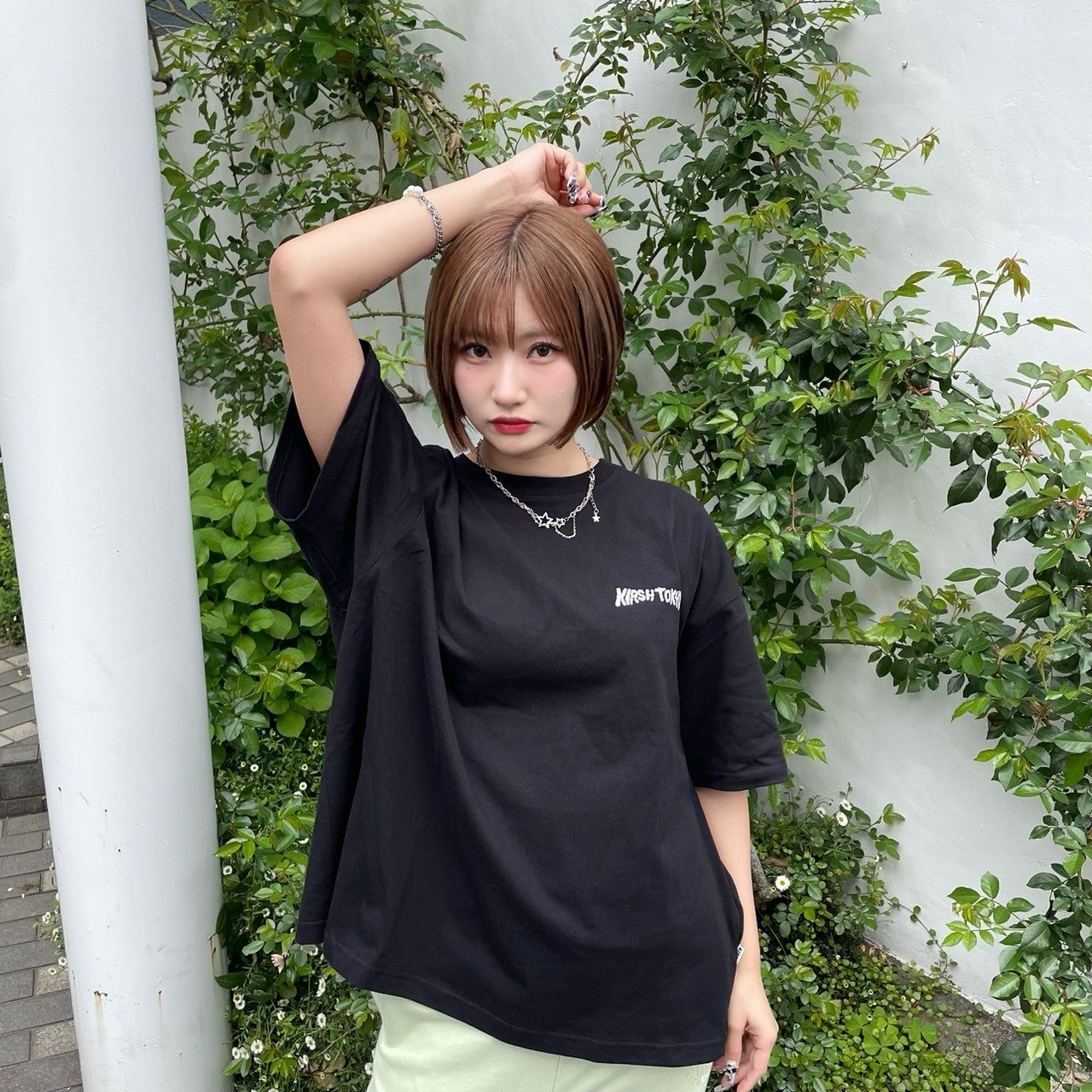 【日本限定】KIRSH X TOKYO ハンドロゴTシャツ【ブラック】