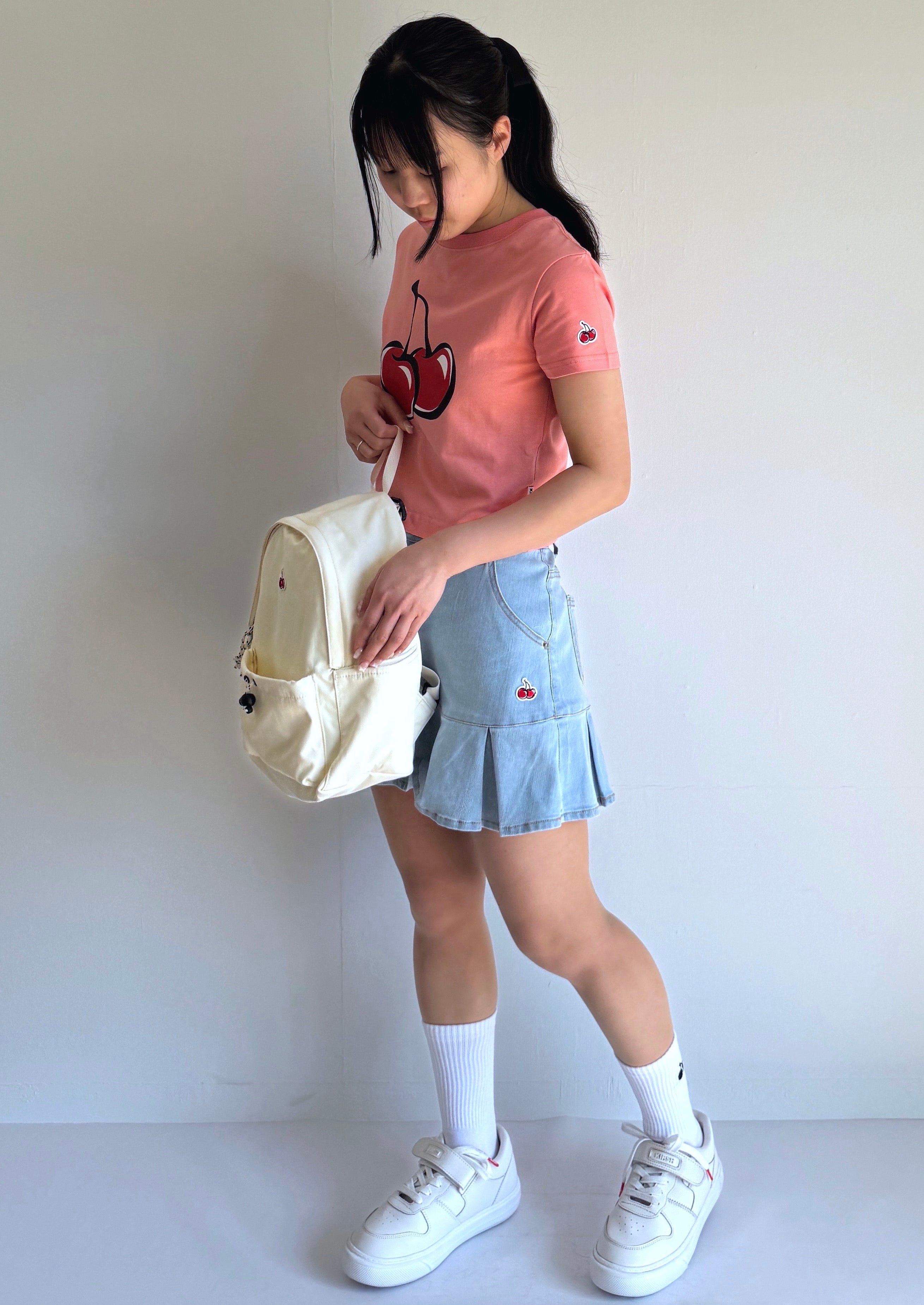 【Big Cherry Tokyo Collection】シグネチャービックチェリークロップTシャツ【ライトミント】