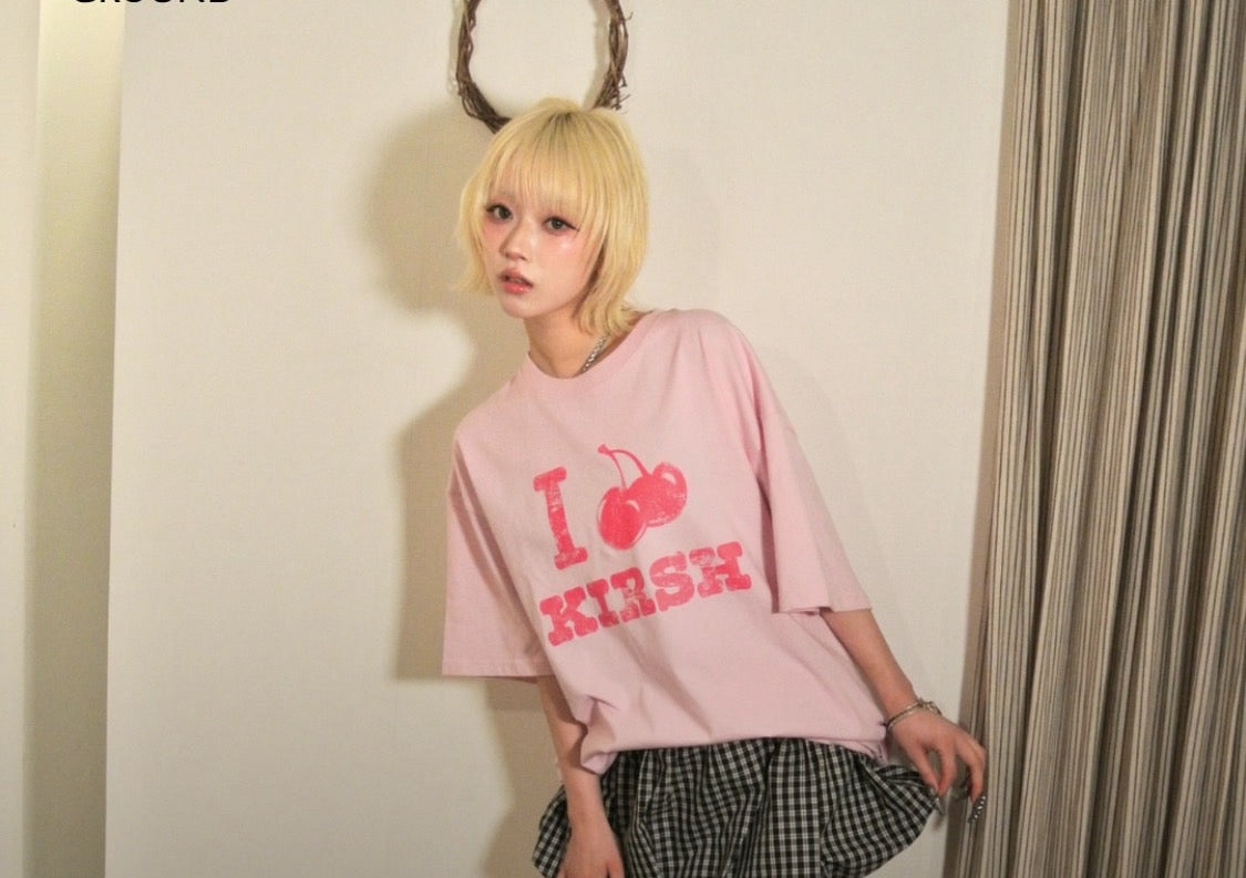I LOVE KIRSH Tシャツ【ピンク】